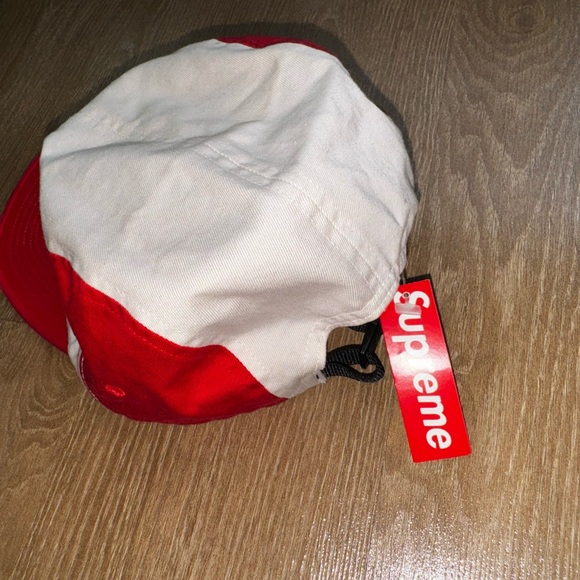 Supreme Panel Camp Hat white/red - Picture 2 of 5